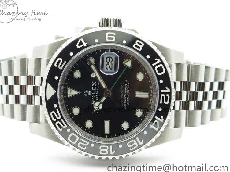 Ceramic D1F 116710 LN 904L SA3186 Jubilee Edition Best 1:1 On II Bracelet GMT-Master Black 0326